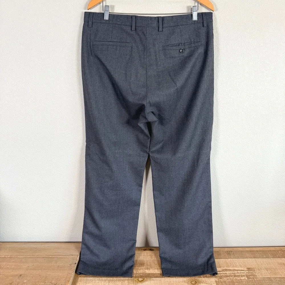 Banana Republic Gavin 100% Wool Dress Pants Mens 36x32 Gray Straight Leg